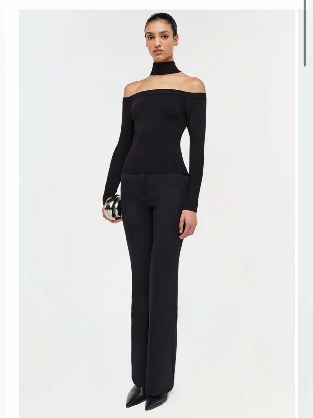 Johnathon Simkai Black One-Shoulder Cutout Knit Top Size XS